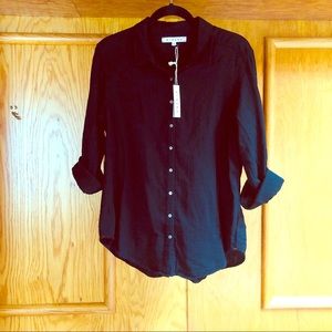 Xirena Scout Shirt - Black Gauze